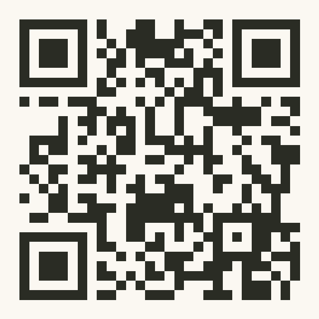 A keepsake QR code — scan it with a phone camera to open your memories